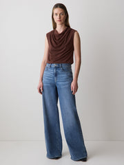RW&CO Sleeveless Top with Cowl Neckline