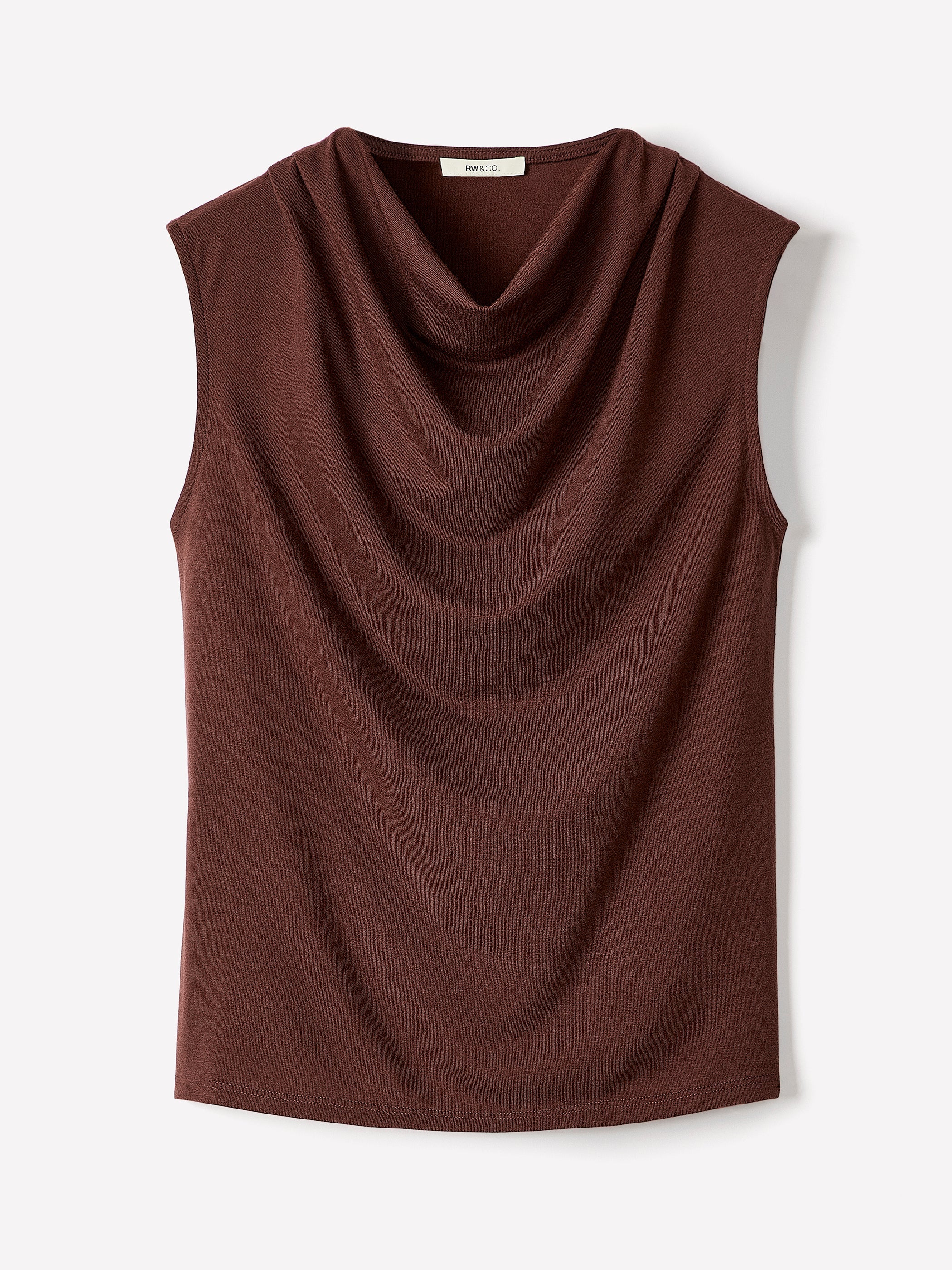 RW&CO Sleeveless Top with Cowl Neckline