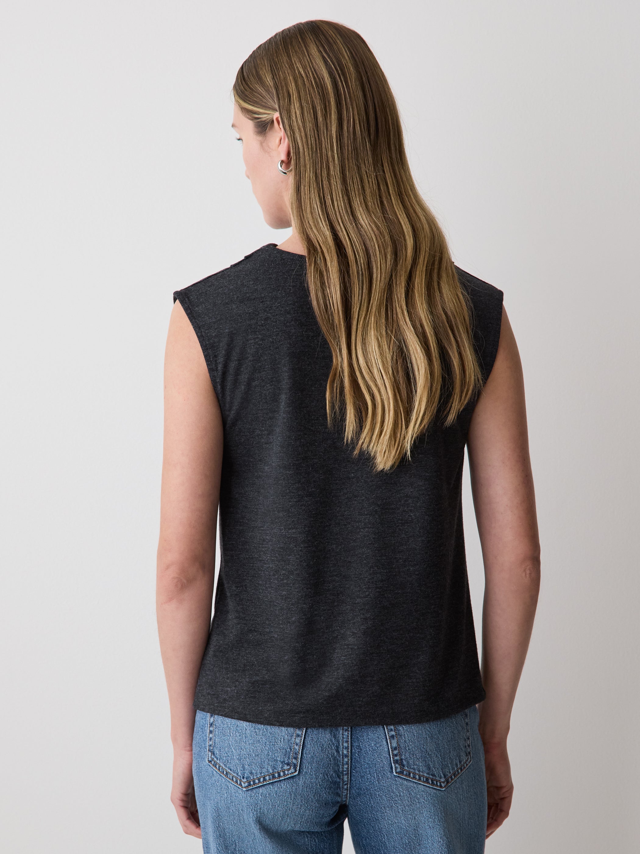RW&CO Sleeveless Top with Cowl Neckline