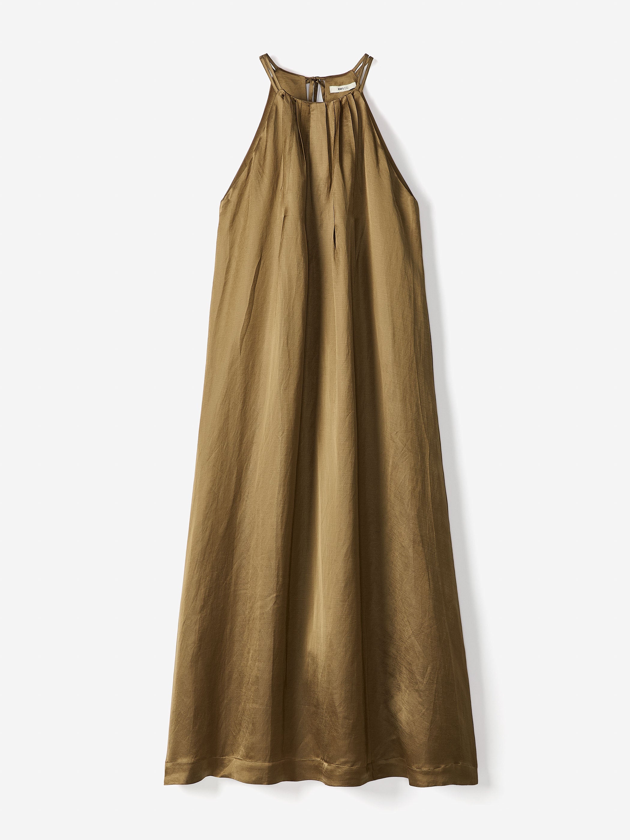 RW&CO Sleeveless Halter-Neck Midi Dress