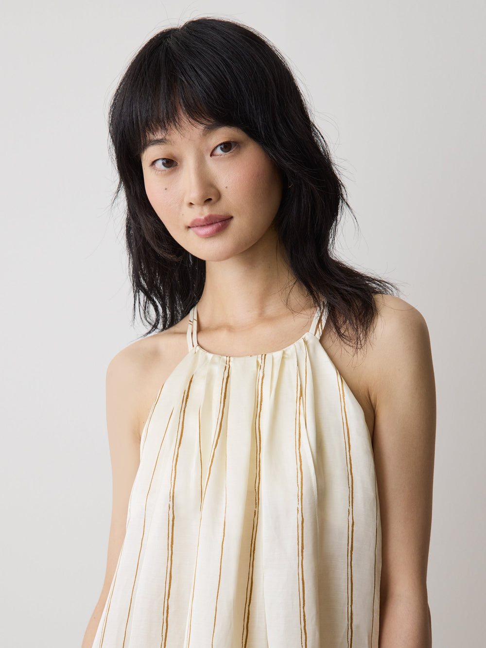 RW&CO Sleeveless Halter-Neck Midi Dress