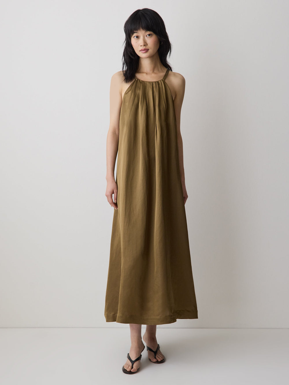 RW&CO Sleeveless Halter-Neck Midi Dress