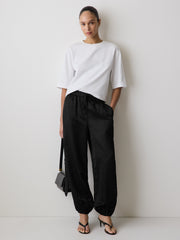 RW&CO Satin High-Rise Balloon-Leg Pant