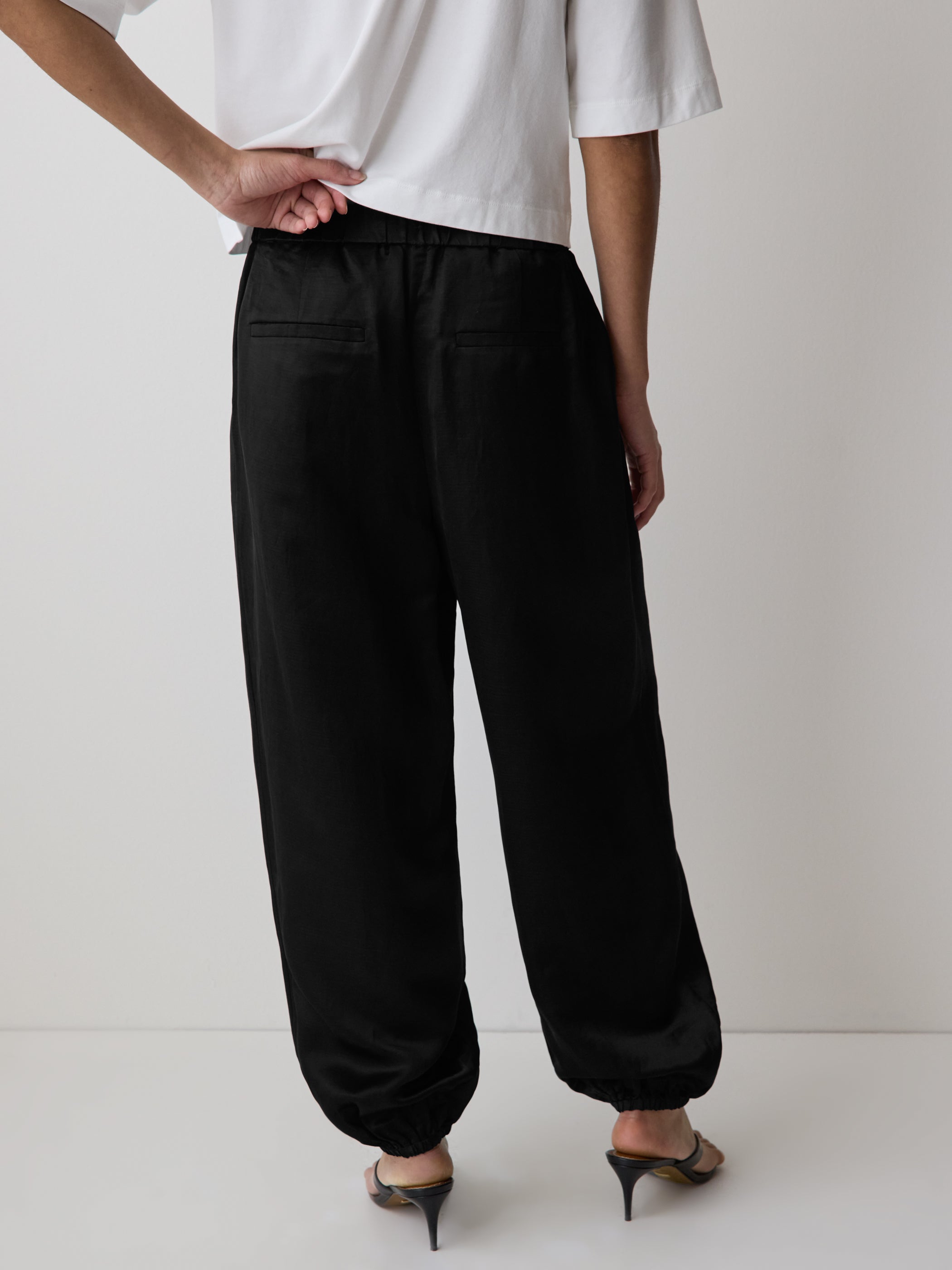 RW&CO Satin High-Rise Balloon-Leg Pant