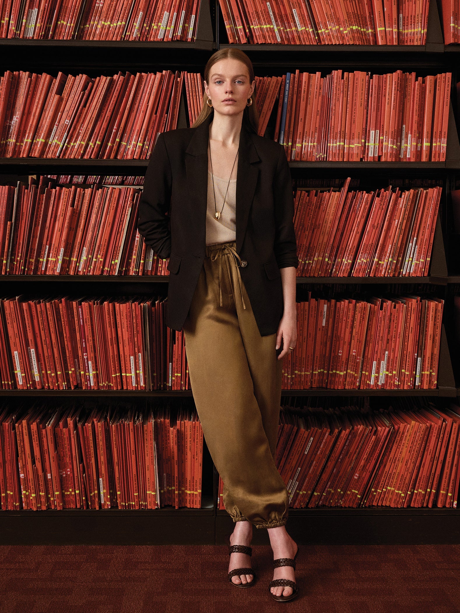 RW&CO Satin High-Rise Balloon-Leg Pant
