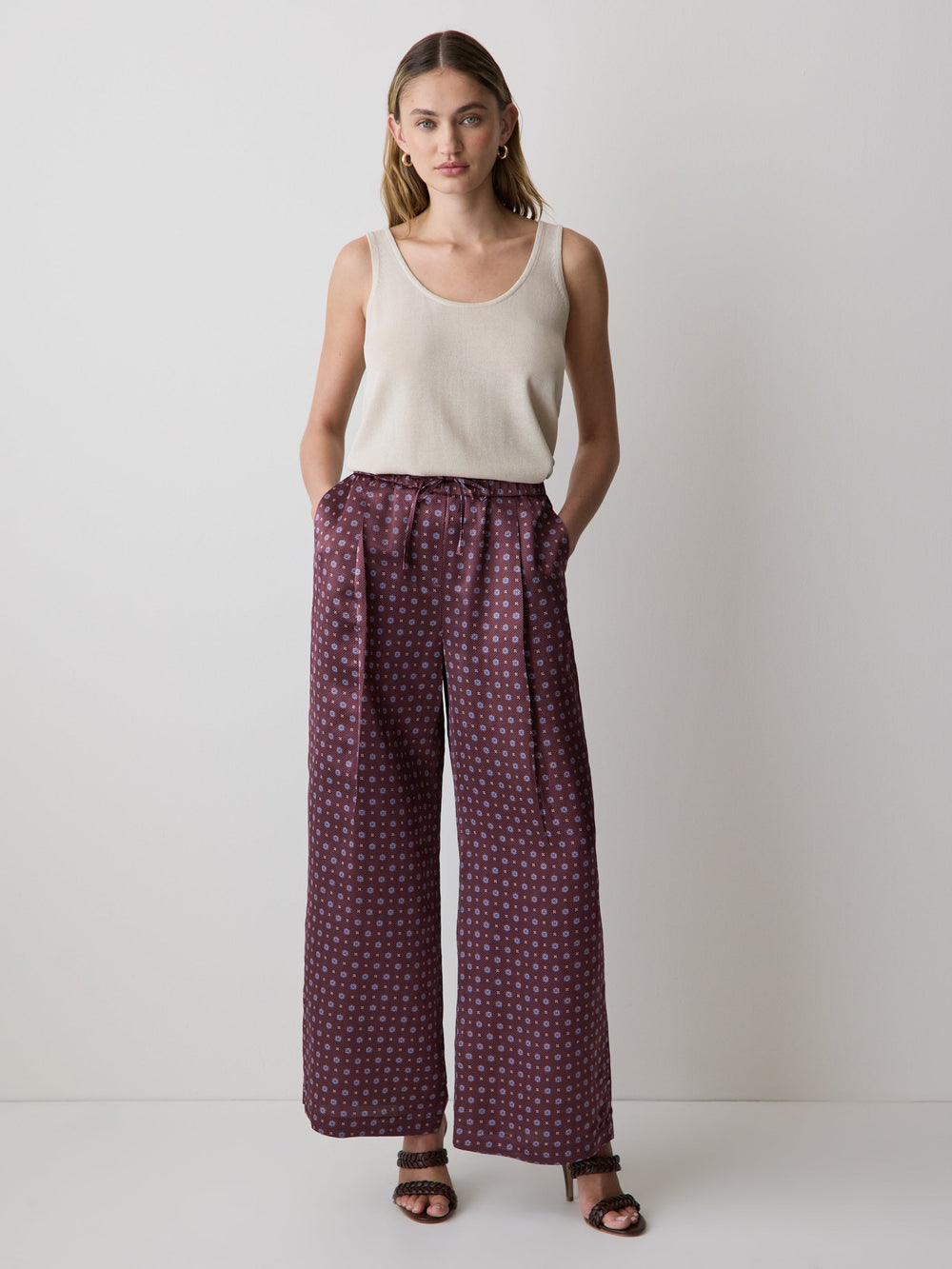 RW&CO Pull-On Mid-Rise Wide-Leg Pant