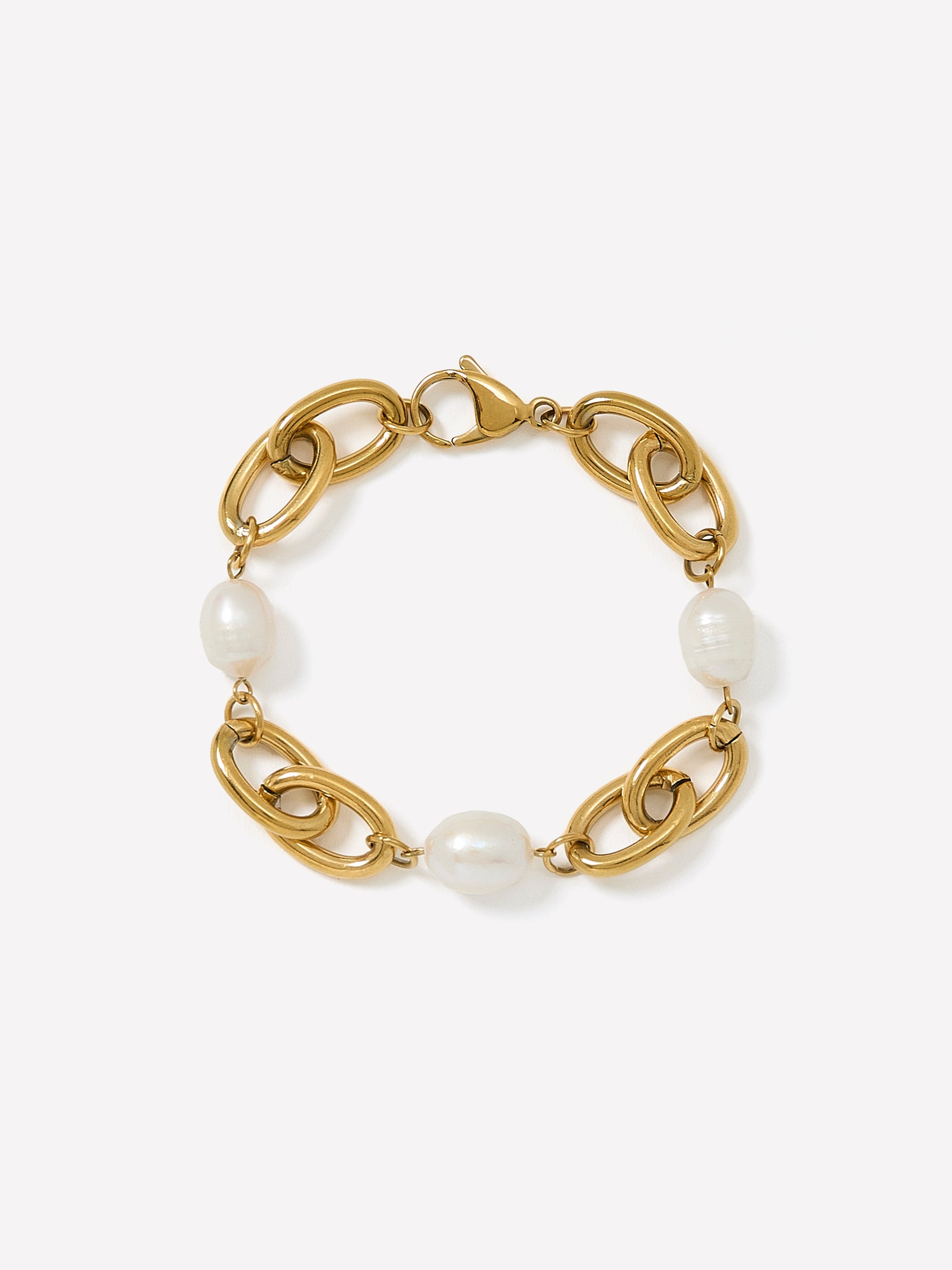 RW&CO Stainless Steel Bracelet with Freshwater Pearls