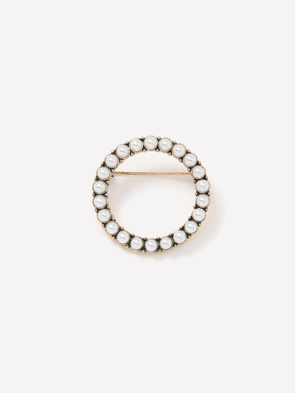 RW&CO Round Broach with Pearls