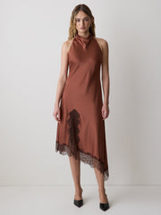 RW&CO Sleeveless Cowl-Neck Dress with Asymmetrical Hem