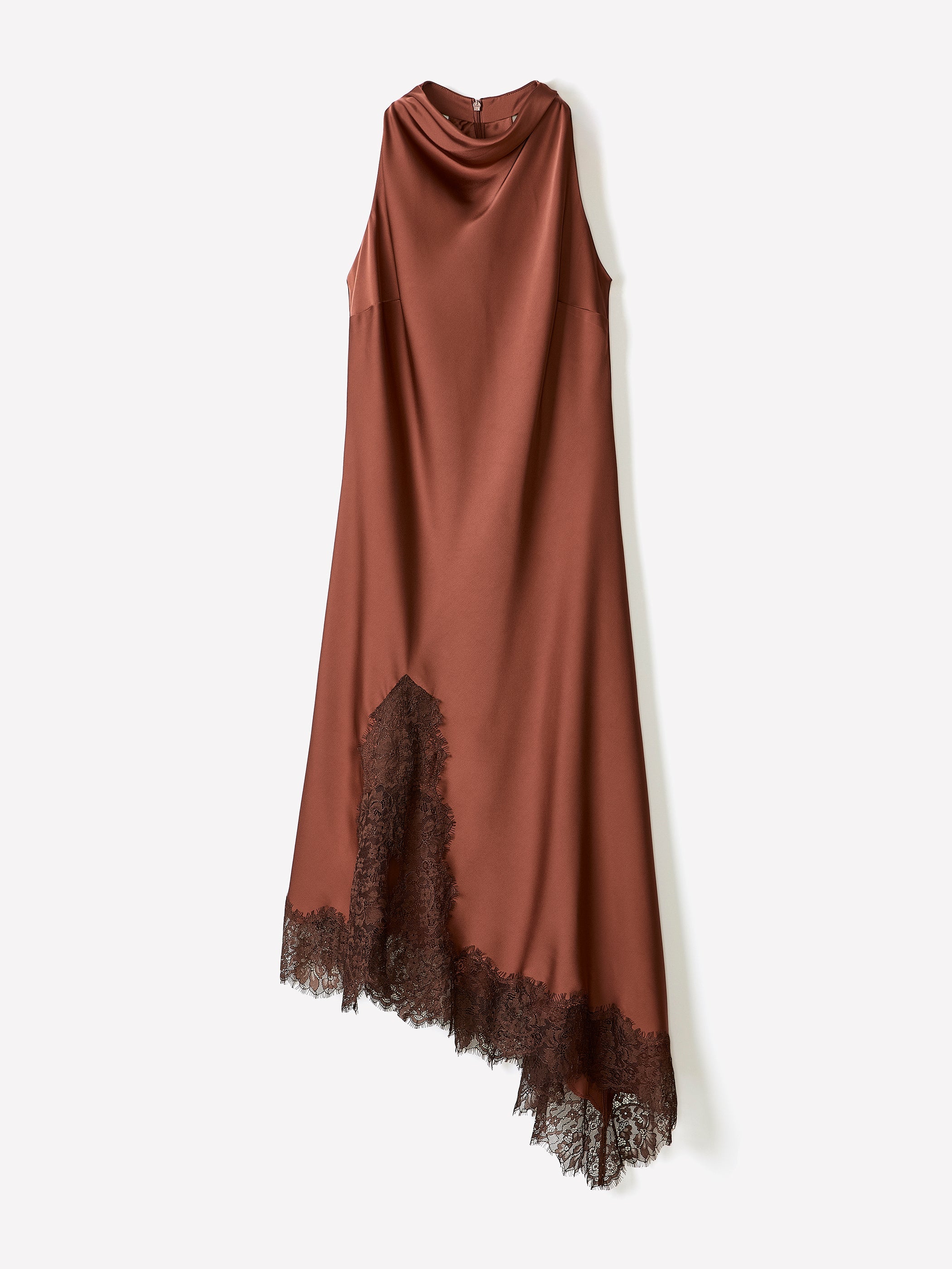 RW&CO Sleeveless Cowl-Neck Dress with Asymmetrical Hem