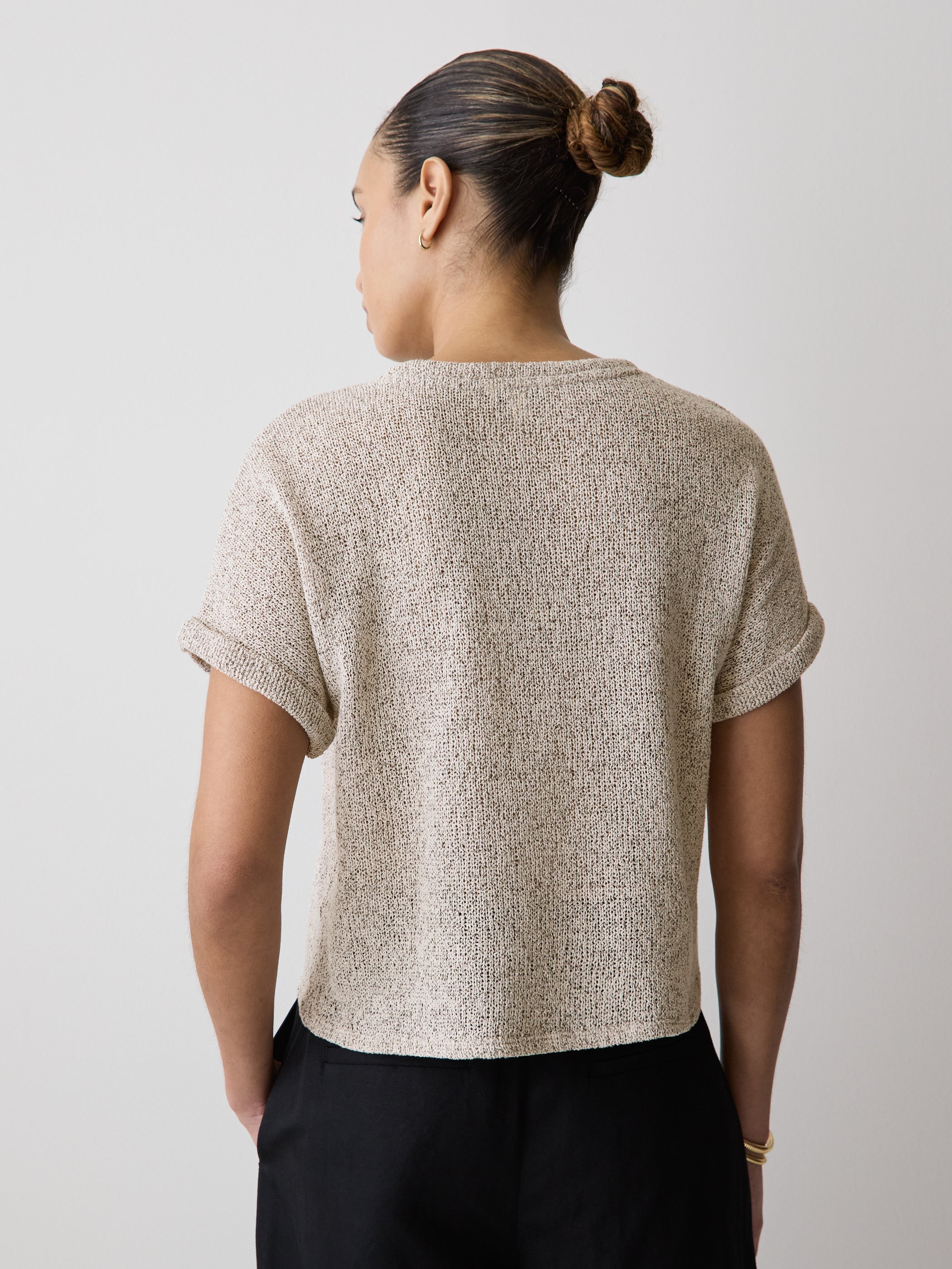 RW&CO Extended-Sleeve Crew-Neck Relaxed-Fit Top