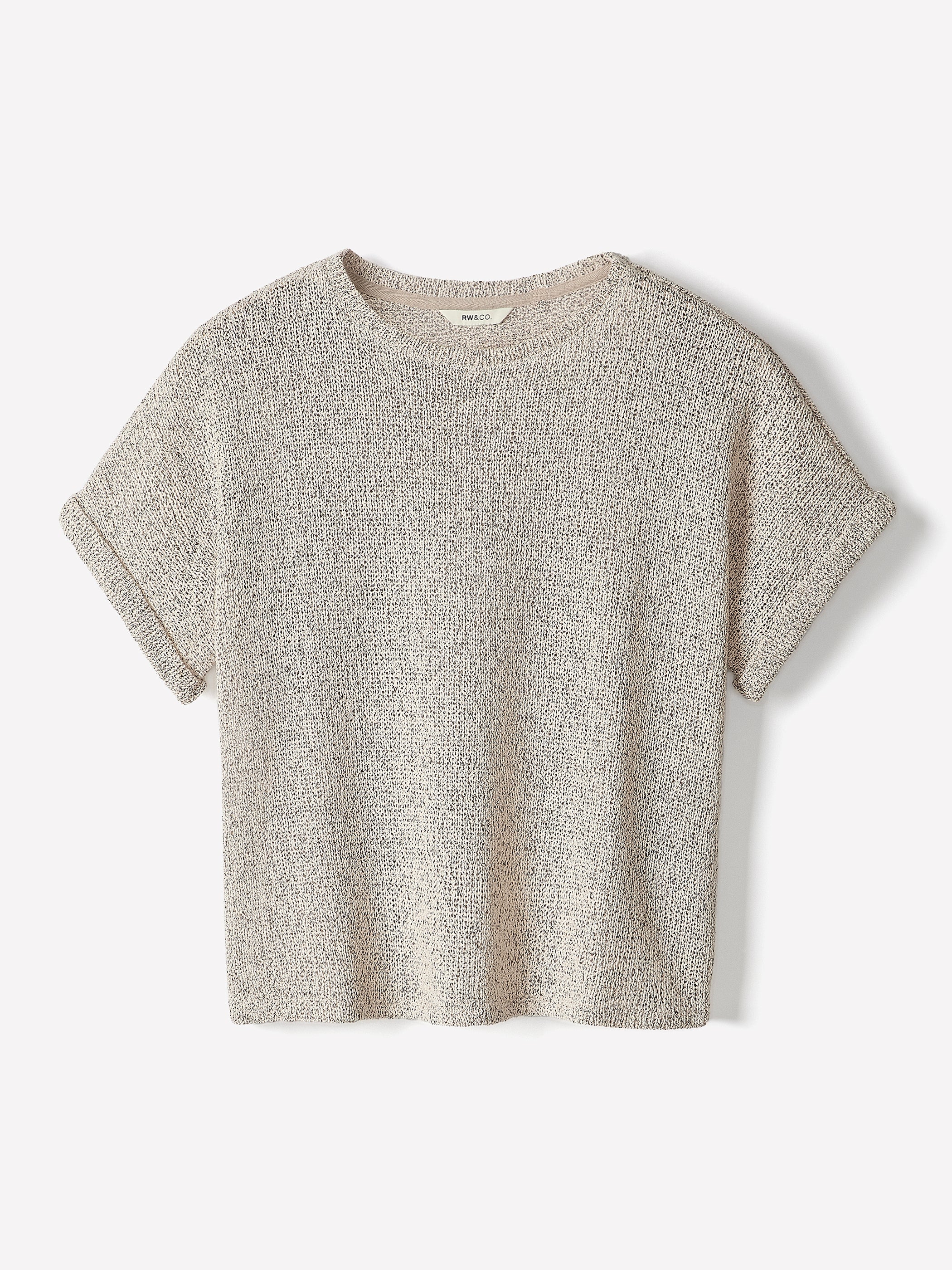 RW&CO Extended-Sleeve Crew-Neck Relaxed-Fit Top