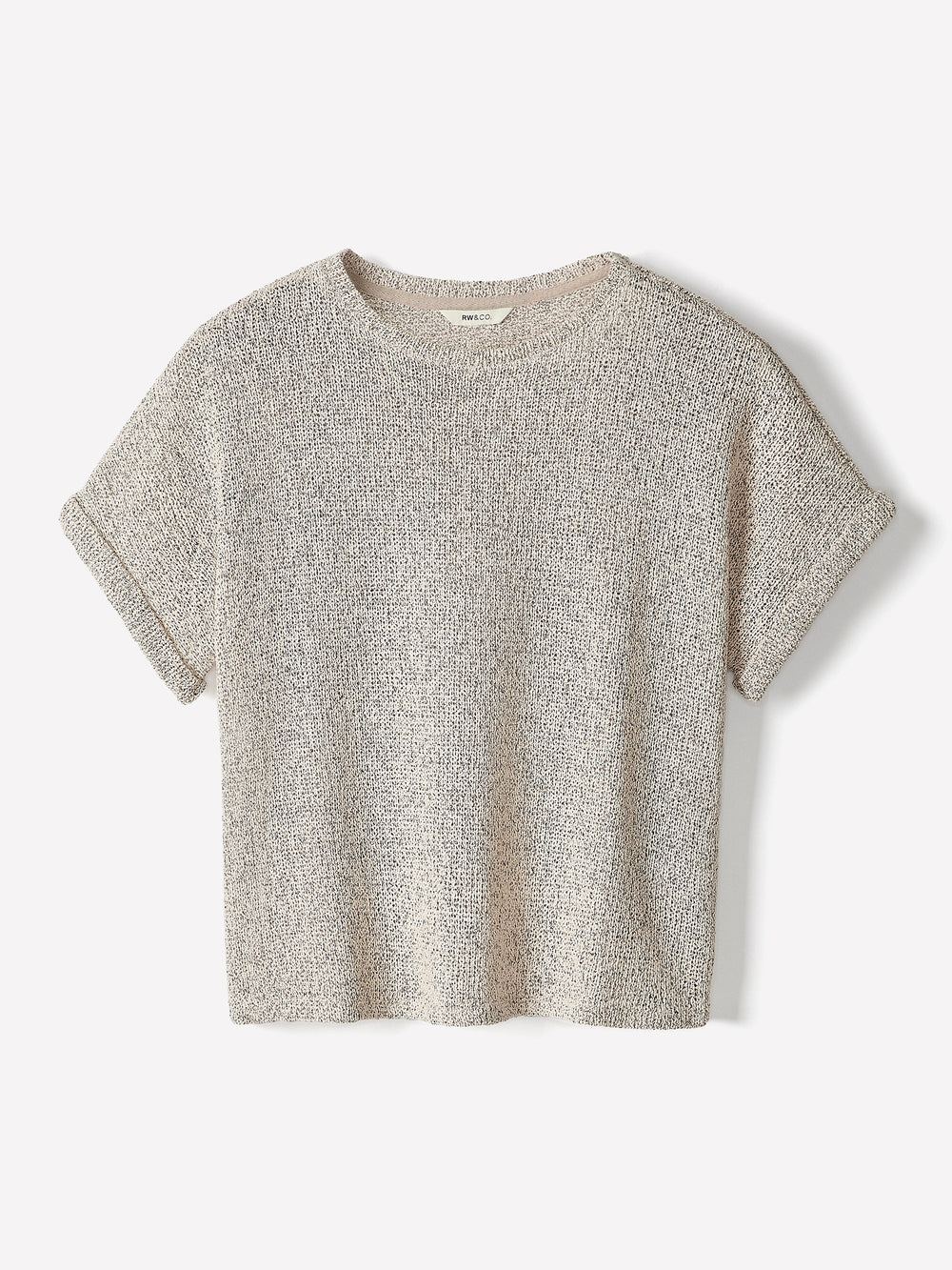 RW&CO Extended-Sleeve Crew-Neck Relaxed-Fit Top