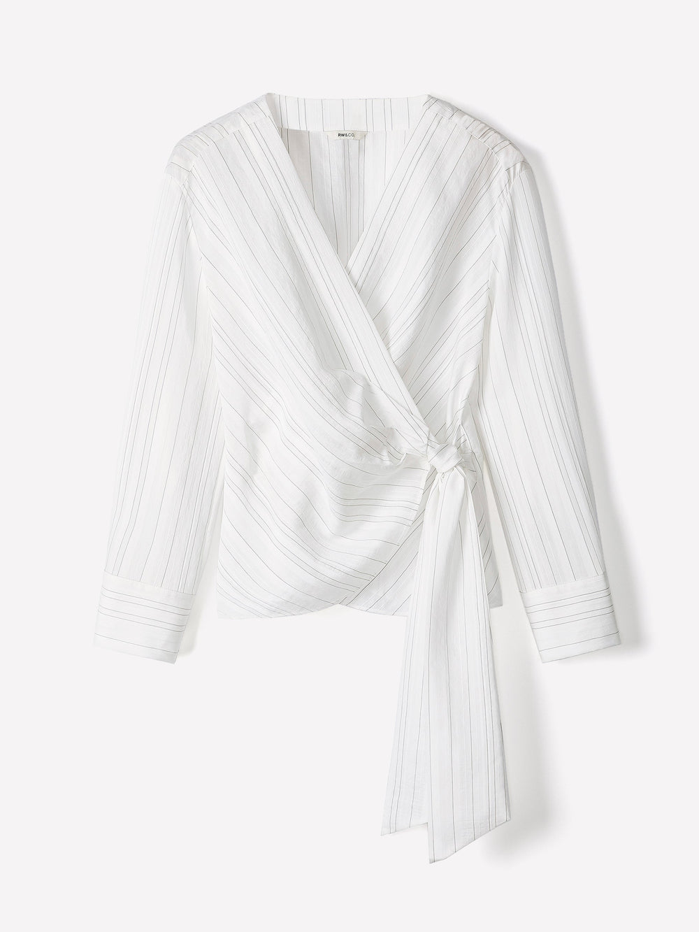 RW&CO Long-Sleeve Wrap Blouse