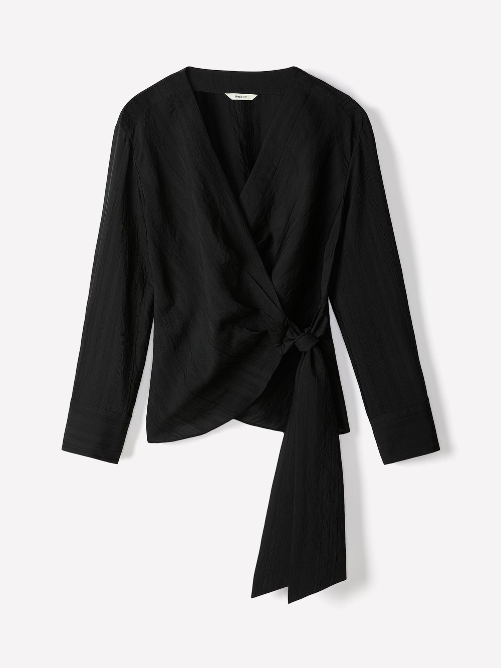 RW&CO Long-Sleeve Wrap Blouse