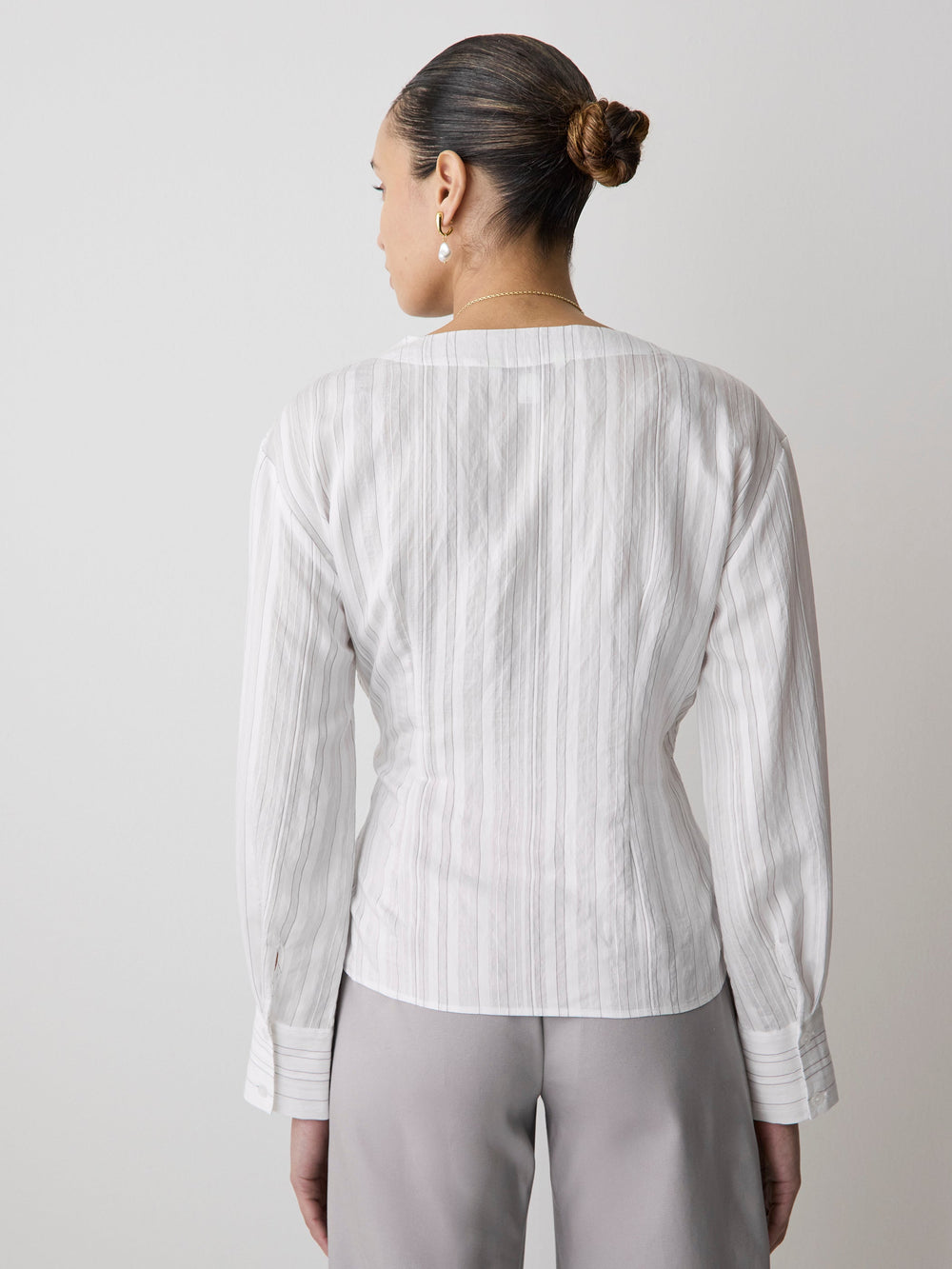 RW&CO Long-Sleeve Wrap Blouse