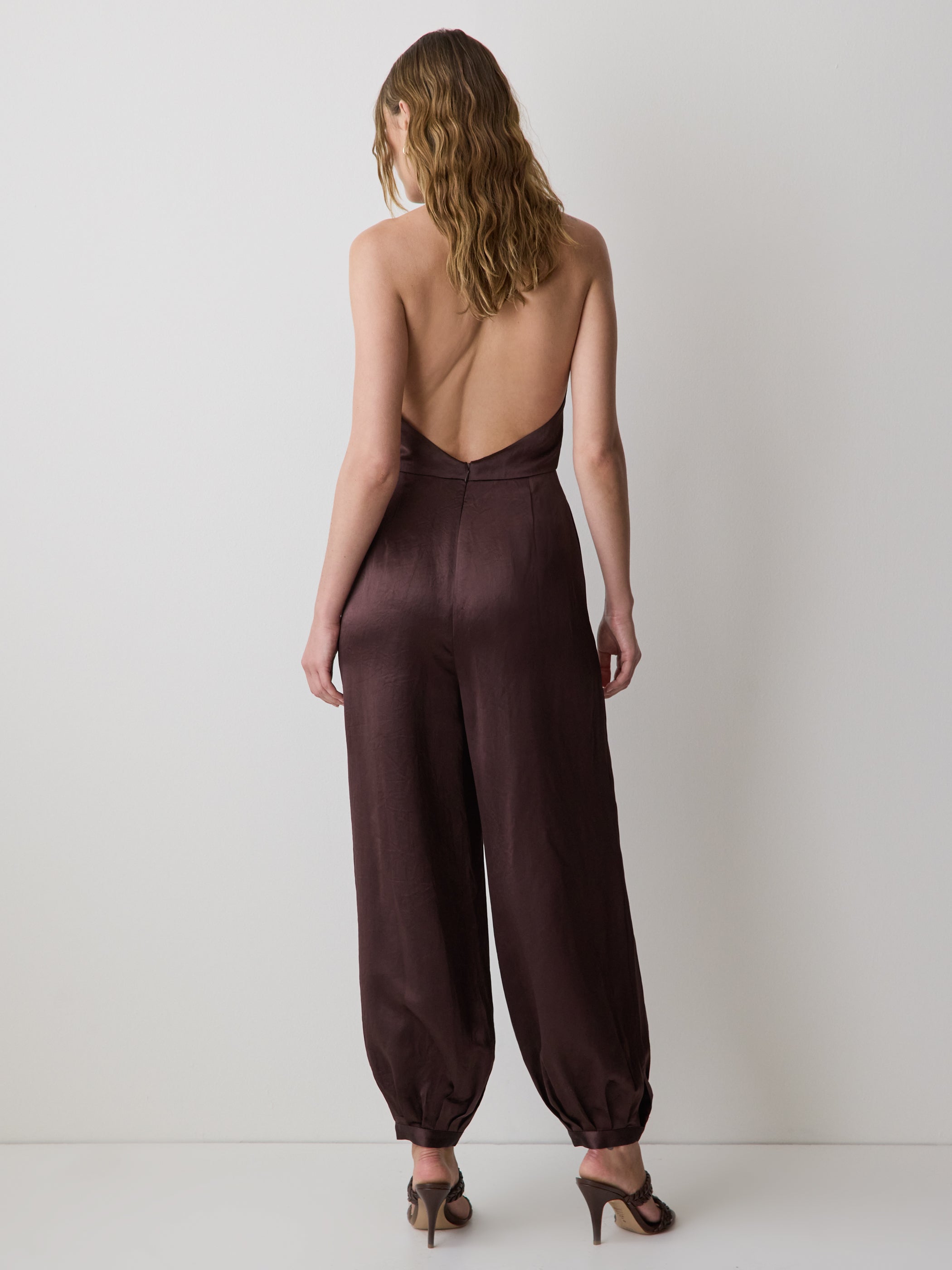 RW&CO Sleeveless Wide-Leg Jumpsuit with Open Back
