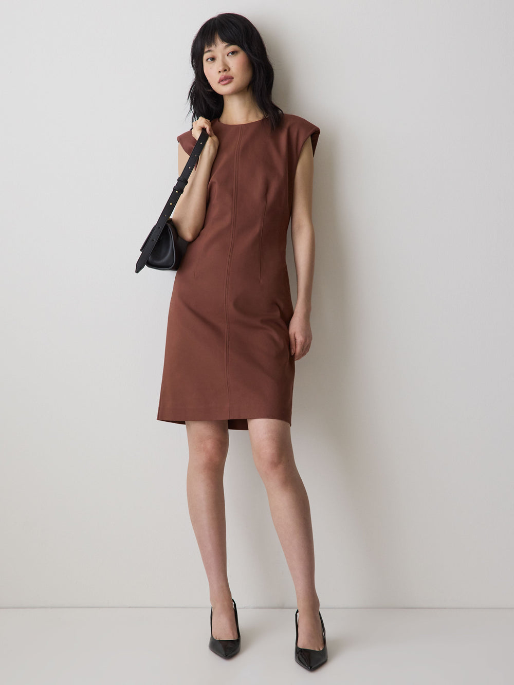 RW&CO Sleeveless Crew-Neck Mini Dress