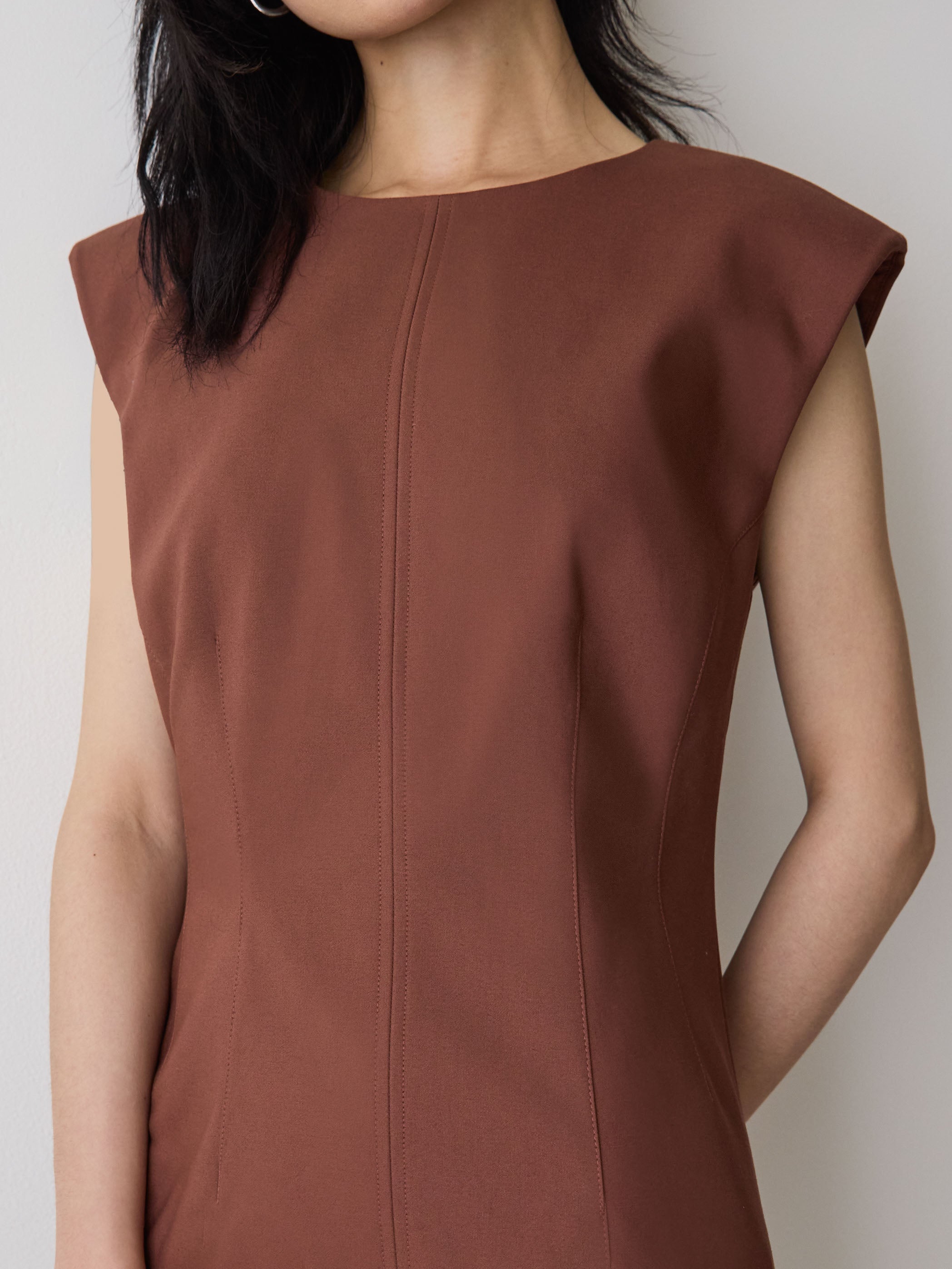 RW&CO Sleeveless Crew-Neck Mini Dress