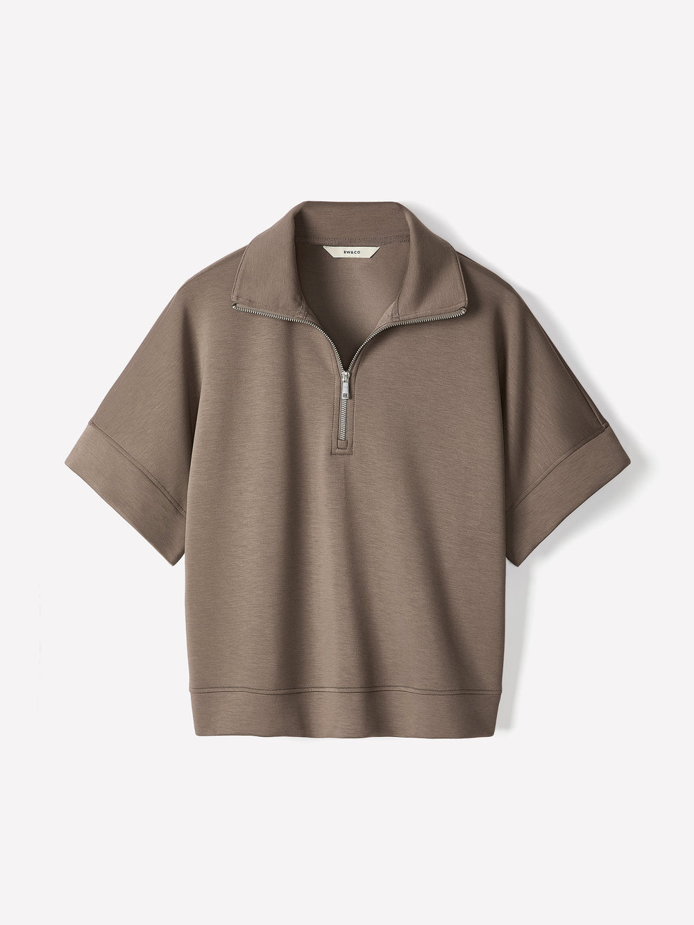 RW&CO Half-Zip Mock-Neck Top