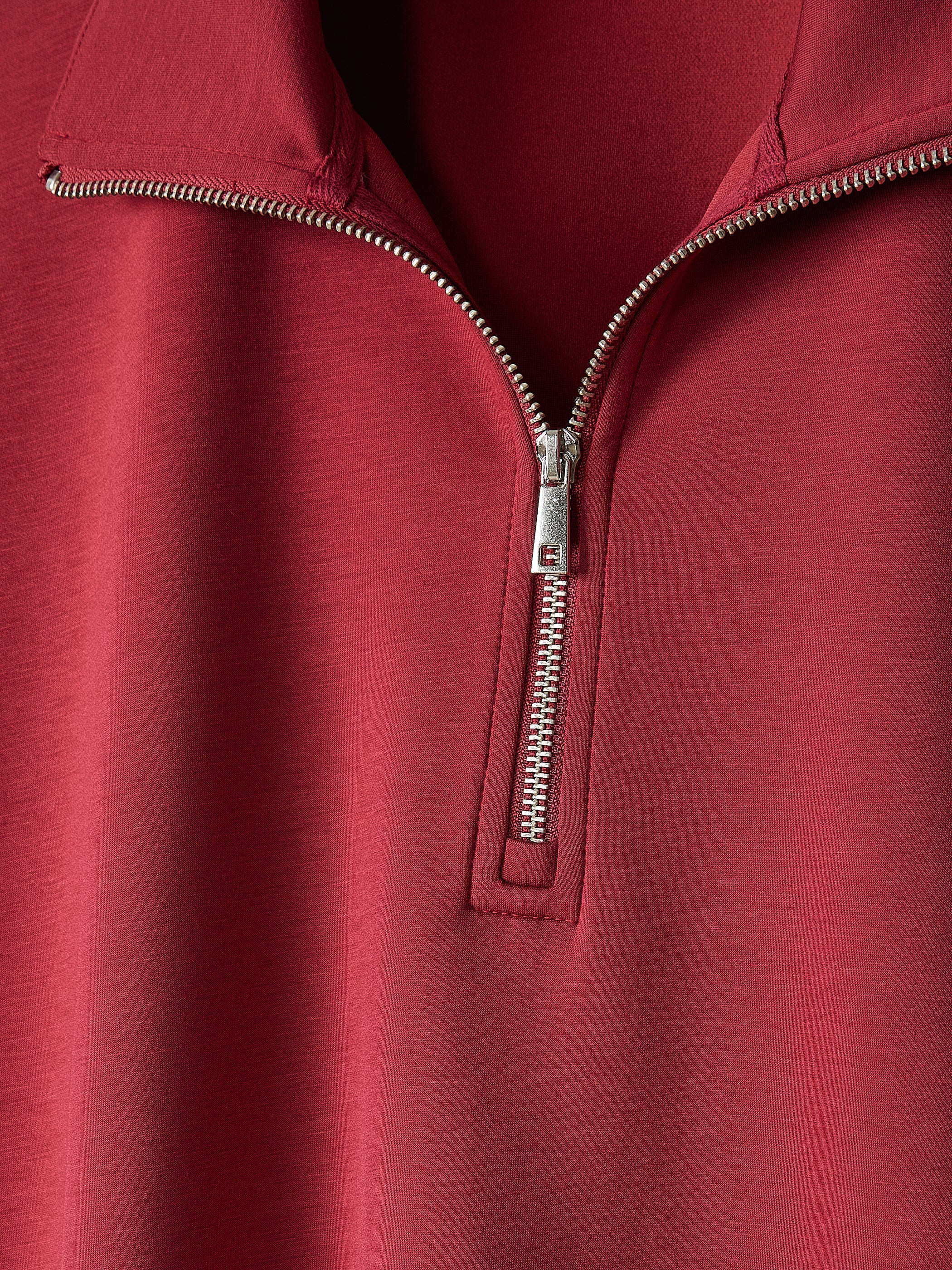 RW&CO Half-Zip Mock-Neck Top
