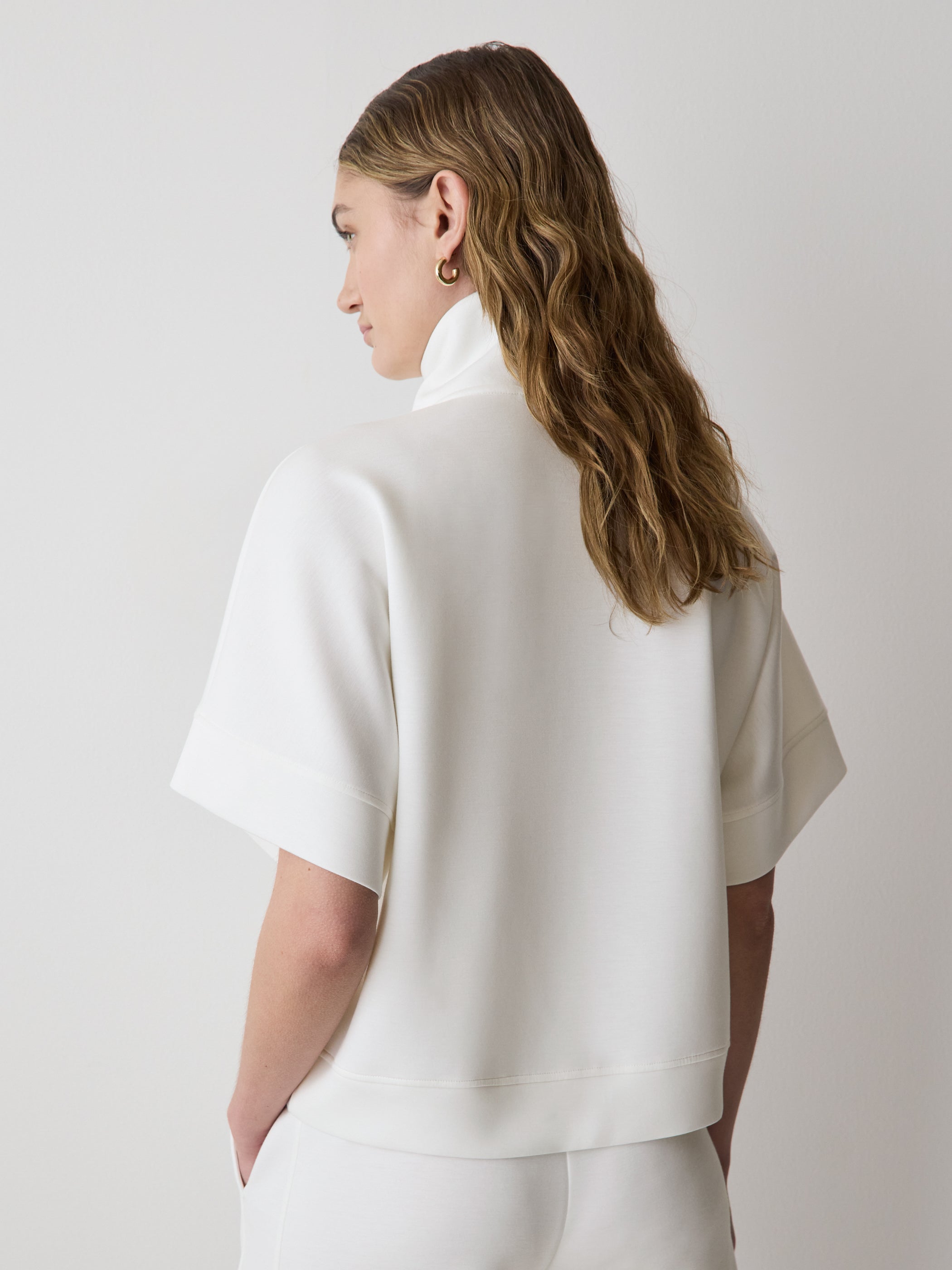 RW&CO Half-Zip Mock-Neck Top