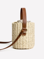 RW&CO Straw Bucket Bag