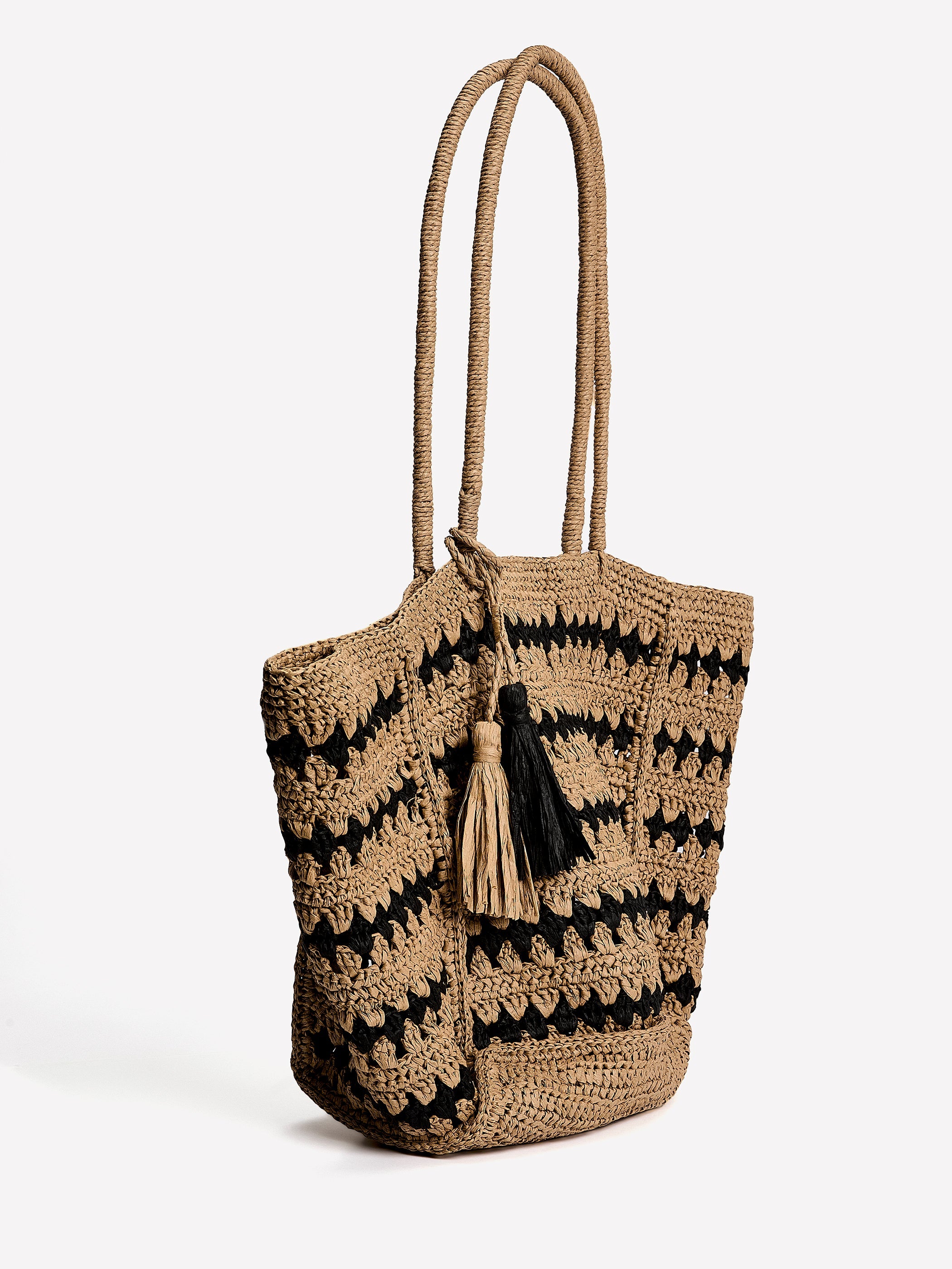 RW&CO Raffia Tote Bag