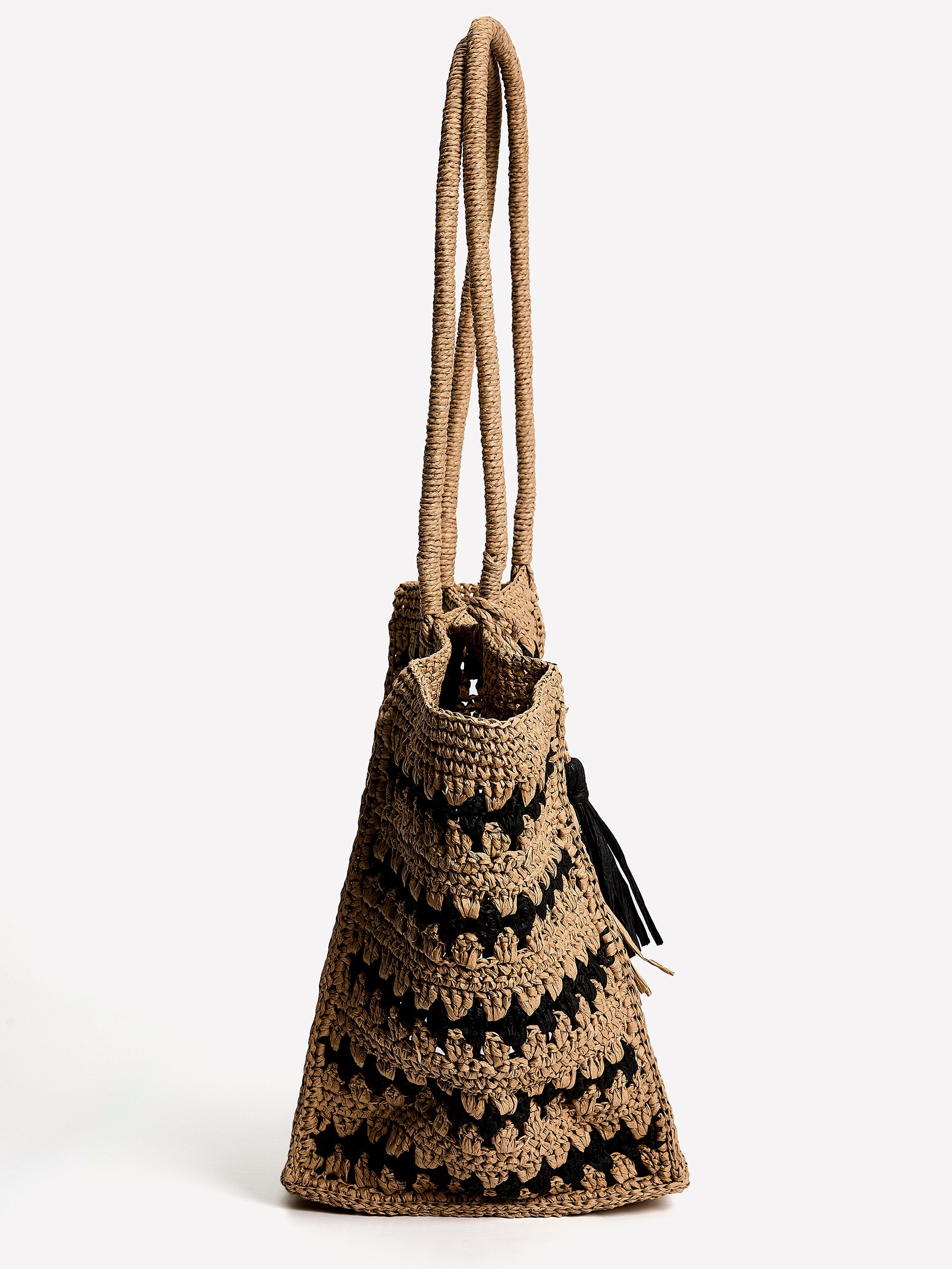RW&CO Raffia Tote Bag