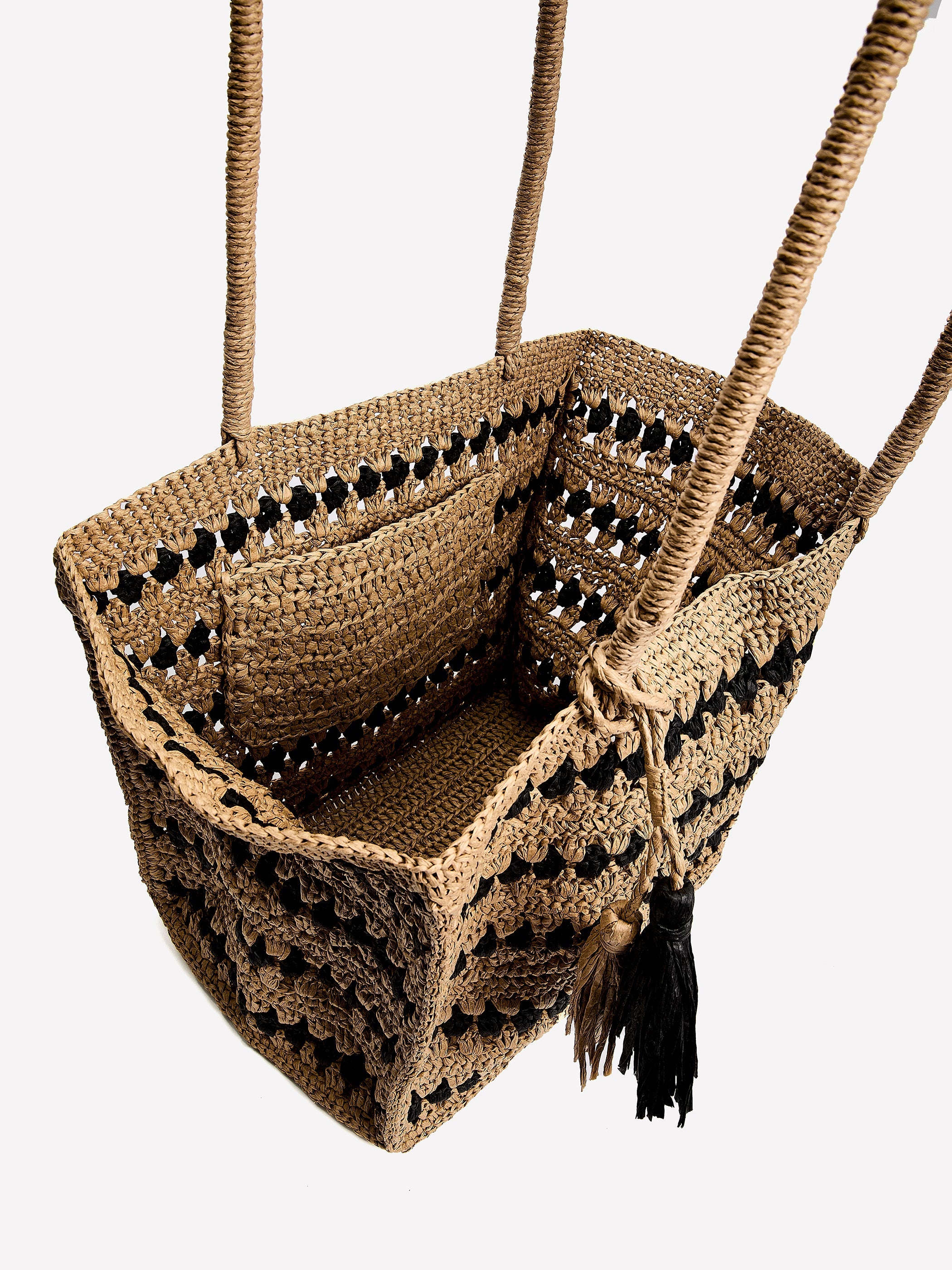 RW&CO Raffia Tote Bag